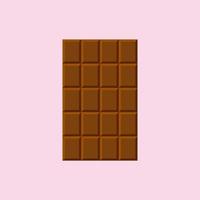 Ilustración de vector de diseño plano de barra de chocolate. el elemento vector amargo se puede utilizar para el chocolate, en forma, concepto de diseño amargo.