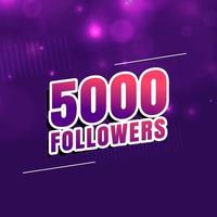 5000 seguidores de diseño de fondo de redes sociales