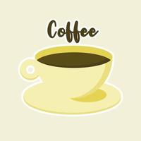 coffee character in flat style vector illustration. Coffee delicious flat illustration. Icon vector design graphic