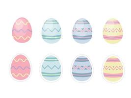 Set of Colorful Easter Egg Collection Illustration Vector