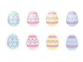 Set of Colorful Easter Egg Collection Illustration Vector