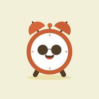 cute and kawaii character of alarm clock. Cute smiling happy alarm time clock. Vector flat cartoon character illustration icon design