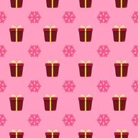 Seamless vector pattern with gifts. Seamless childish pattern for cards, wrapping papers, posters. Creative hand drawn pattern for holidays and parties