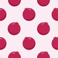 pomegranate flat design seamless pattern. Seamless pattern with leaves and vegetable. Vector illustration of art. Vintage background. Kitchen and restaurant design for fabrics, paper