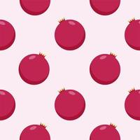 pomegranate flat design seamless pattern. Seamless pattern with leaves and vegetable. Vector illustration of art. Vintage background. Kitchen and restaurant design for fabrics, paper