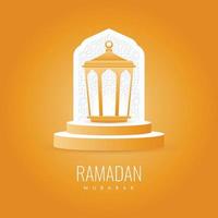 Ramadan mubarak islamic background vector