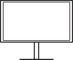 monitor icon, icon line art vector