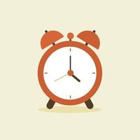 Alarm clock icon. Flat design style. Simple icon on color background. Web site page and mobile app design element vector