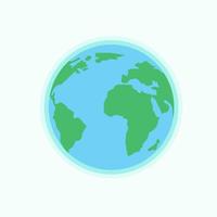Earth globes isolated on Color background. Flat planet Earth icon. Vector illustration.