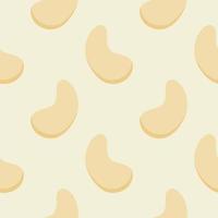 cashew flat design seamless pattern. Vector illustration of art. Vintage background. Kitchen and restaurant design for fabrics, paper