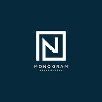 Monogram letter logo with initial N with creative concept Premium Vector part 2