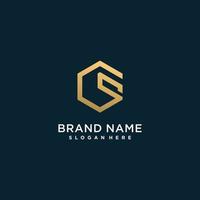 logotipo de letra g con concepto creativo dorado moderno para empresa o persona vector premium parte 3