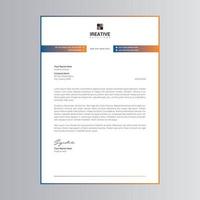 Clean and Modern Letterhead Template vector