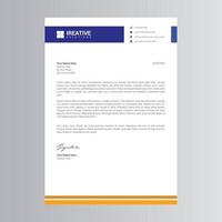 Clean and Modern Letterhead Template vector