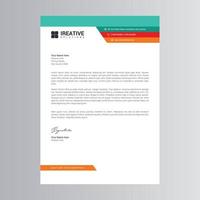 Clean and Modern Letterhead Template vector