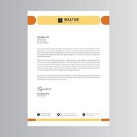 Clean and Modern Letterhead Template vector