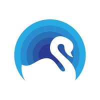 Swan icon design vector