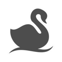 diseño de icono de cisne vector
