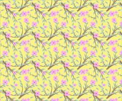 floral water color seamless repeated pattern for fabric and walpaper vector