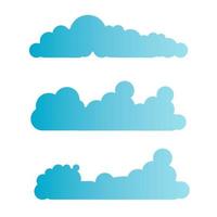 conjunto de vectores de cloudscape azul