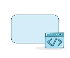 web browser and code with blank board