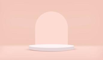 Abstract minimal scene with cylinder podium. Stage mockup showcase for product, banner, sale, presentation, cosmetic and discount. 3d vector illustration