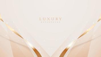 Abstract luxury gold background. Modern golden line wave design template. Premium soft cream with elegant geometric banner vector illustration