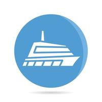 yacht and vessel in blue icon vector