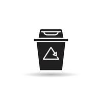 icono de papelera de reciclaje vector