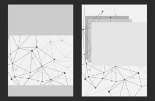 plantilla de folleto abstracto para presentación de negocios. patrón de fondo de línea de plexo vector