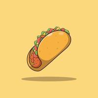 ilustración de icono de vector de taco