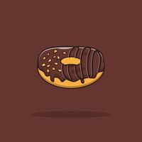 ilustración de icono de vector de dibujos animados de donut