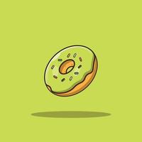 Donut Cartoon Vector Icon Illustration