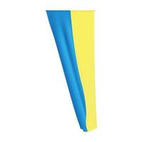 Ukraine vertical flag. National Ukrainian yellow blue flag. Ukraine pennant. vector