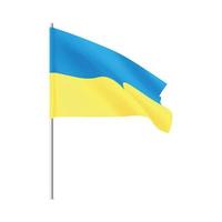 Ukraine flag. National Ukrainian yellow blue flag. vector