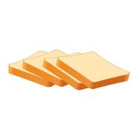 Slice of fresh bread for sandwich Illustration of food for shops vector