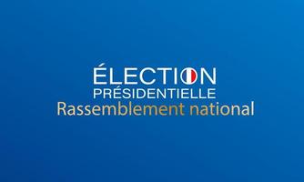 Presidential election in France logo icon with french flag and party name