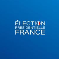Presidential election in France logo icon with french flag