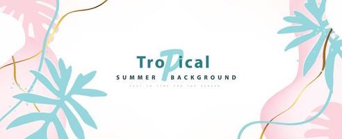 Tropical Colorful Summer background layout design vector