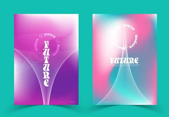 Simple and modern gradient poster