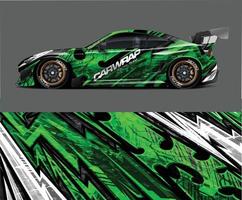 Car wrap graphic. Abstract racing strip grunge background for racing livery vector