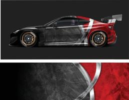 Racing car wrap design grunge stripe racing for Vehicle wrap design vector
