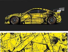 Car wrap decal design concept. Abstract grunge background