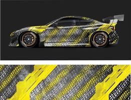 racing car wrap grunge stripe racing para diseño de envoltura de vehículos vector