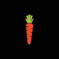 vector de diseño de logotipo de zanahoria colorido realista