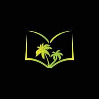 vector de diseño de logotipo de libro de planta de árbol creativo