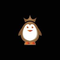 vector de diseño de logotipo de pingüino reina colorido creativo