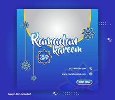 Creative Ramadan Social Media Ads banner design template. EPS vector file in layers for easy editing.