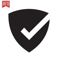 Shield check mark logo icon design template elements vector