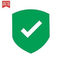 Shield check mark logo icon design template elements vector